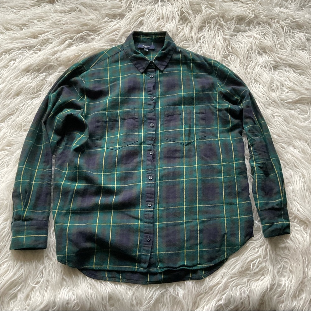 Madewell‎ Flannel Oversized Ex-Boyfriend Shirt - Picture 2 of 5